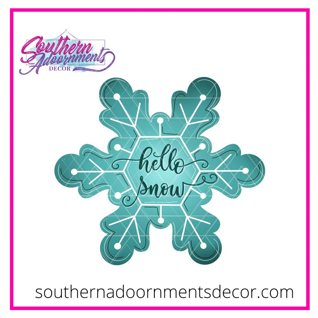 Hello Snow Template & Digital Cut File – Southern Adoornments Decor