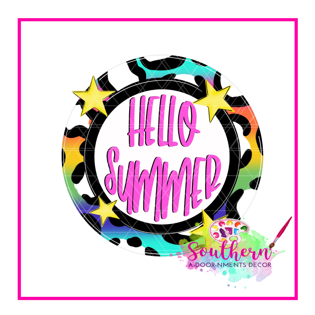 Hello Summer Template & Digital Cut File