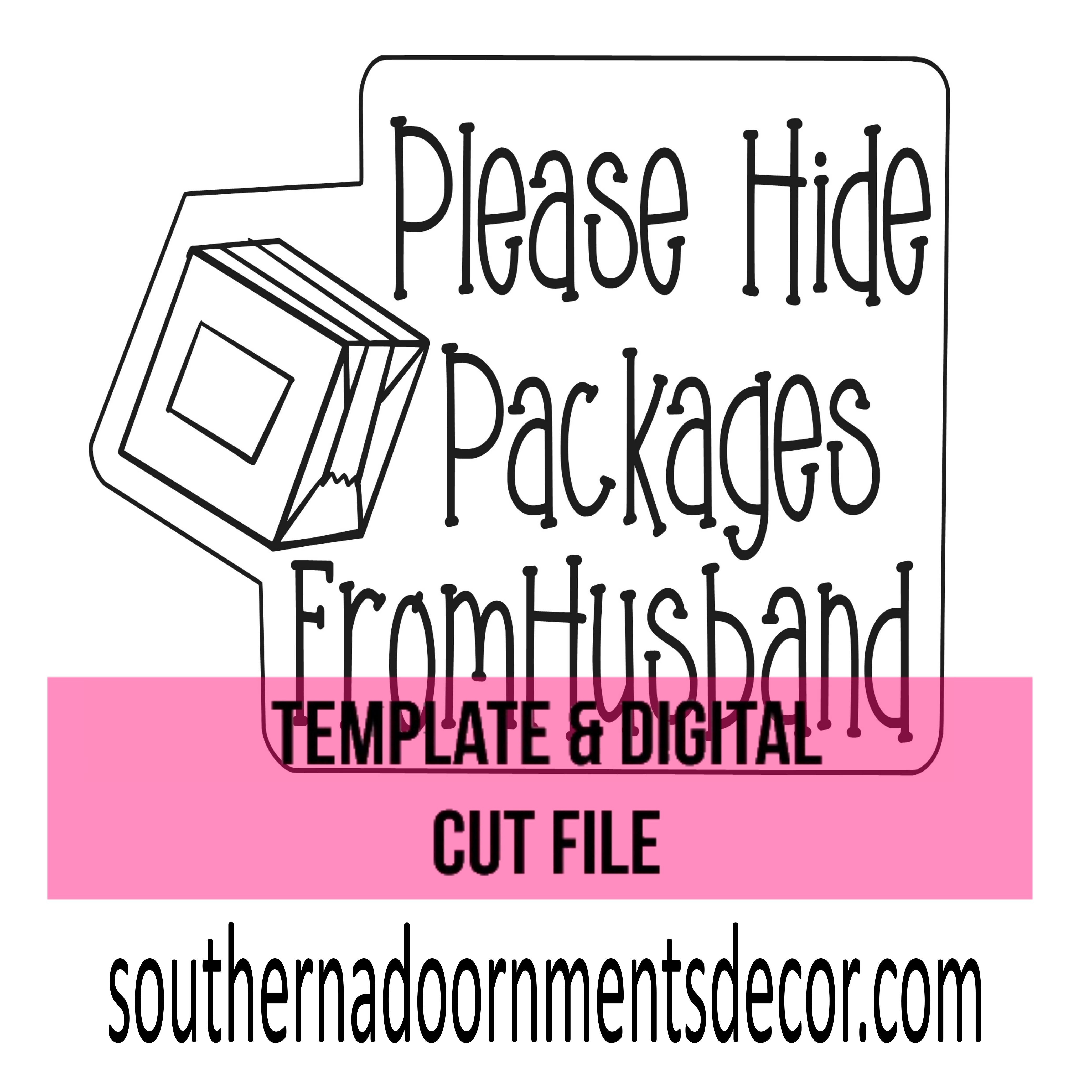 Hide Packages Template & Digital Cut File