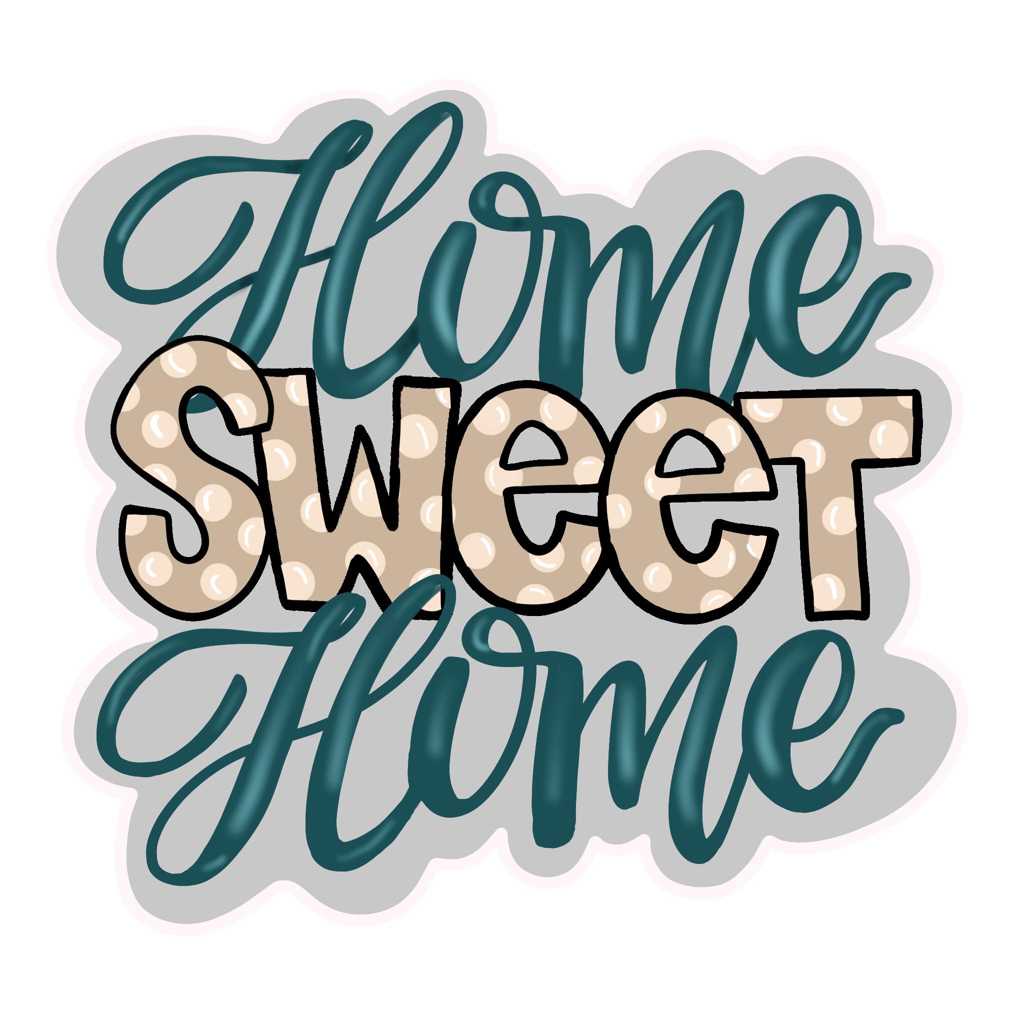Home Sweet Home Bubble Template & Digital Cut File