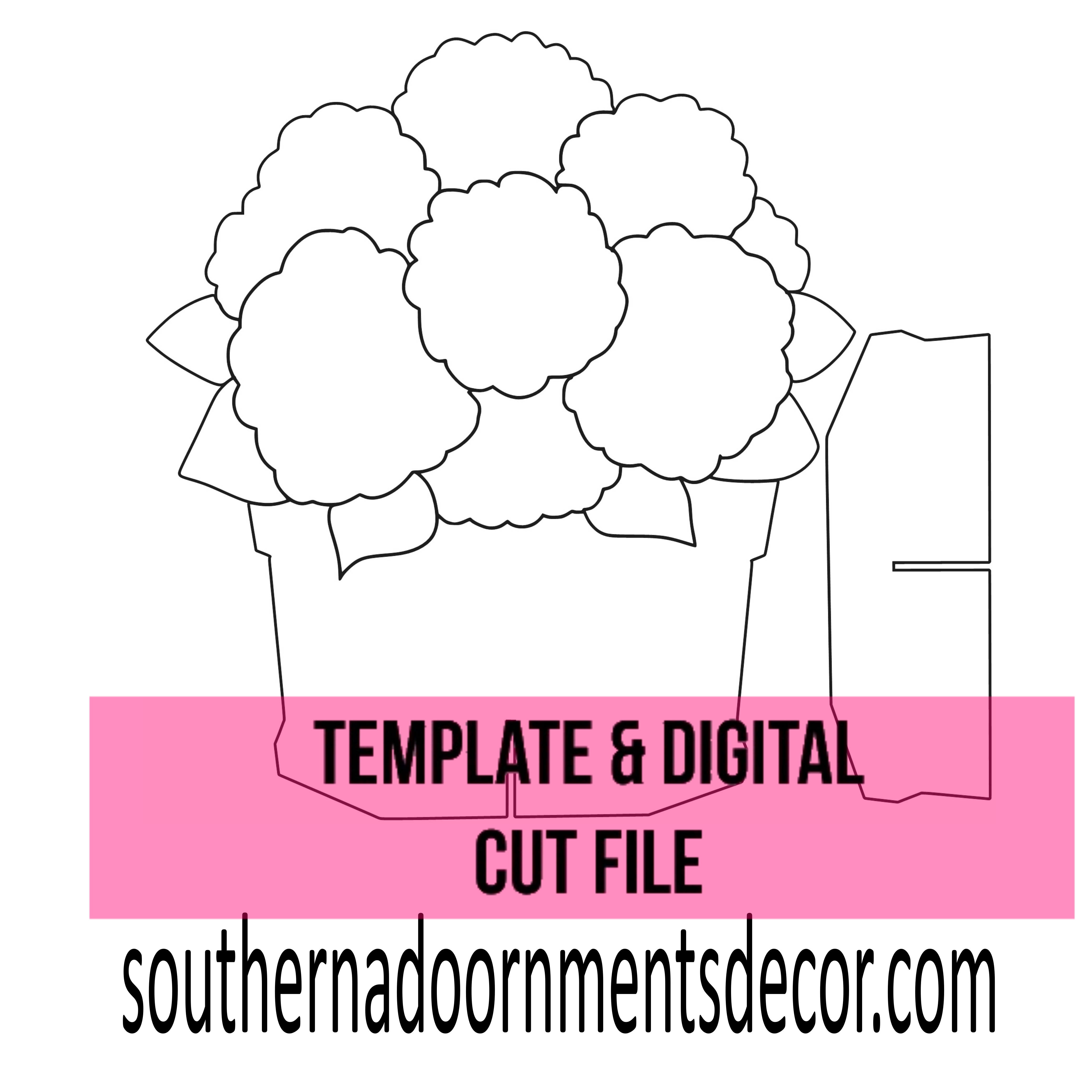 Hydrangea Sitter Template & Digital Cut File