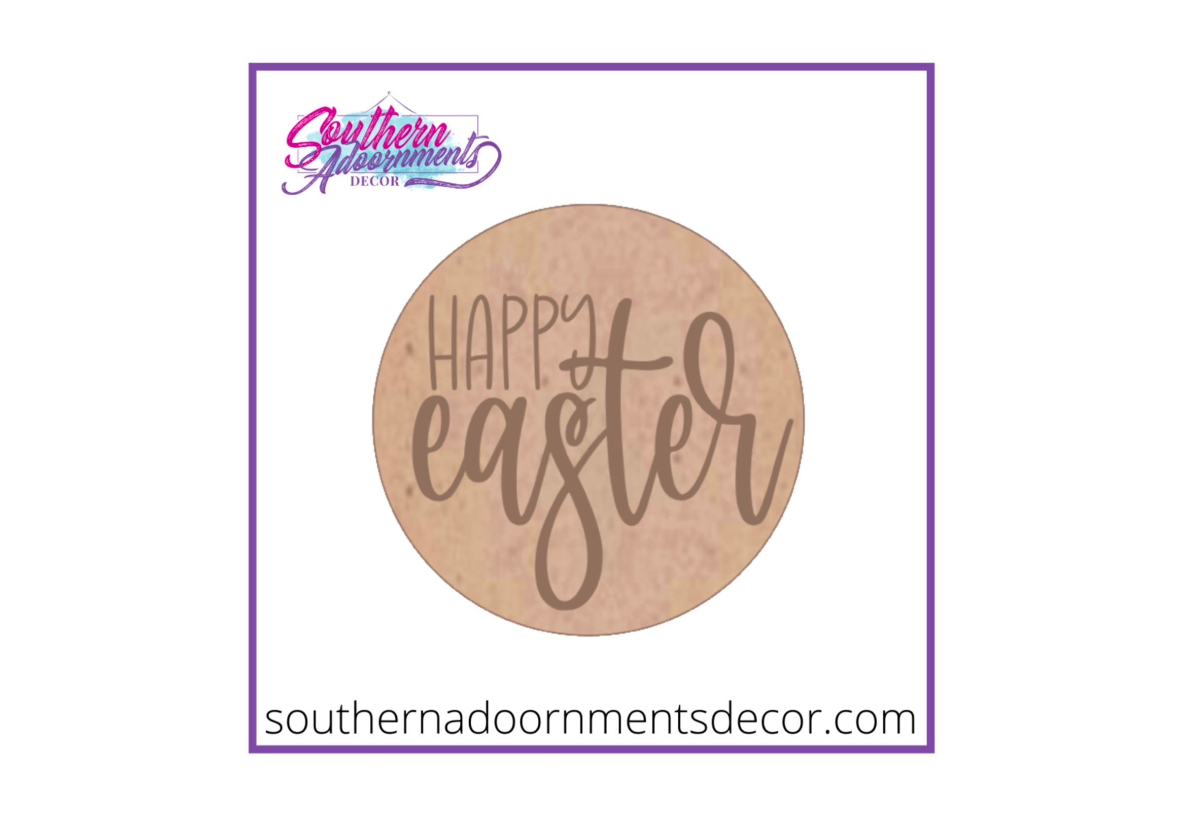 Happy Easter Circle Blank