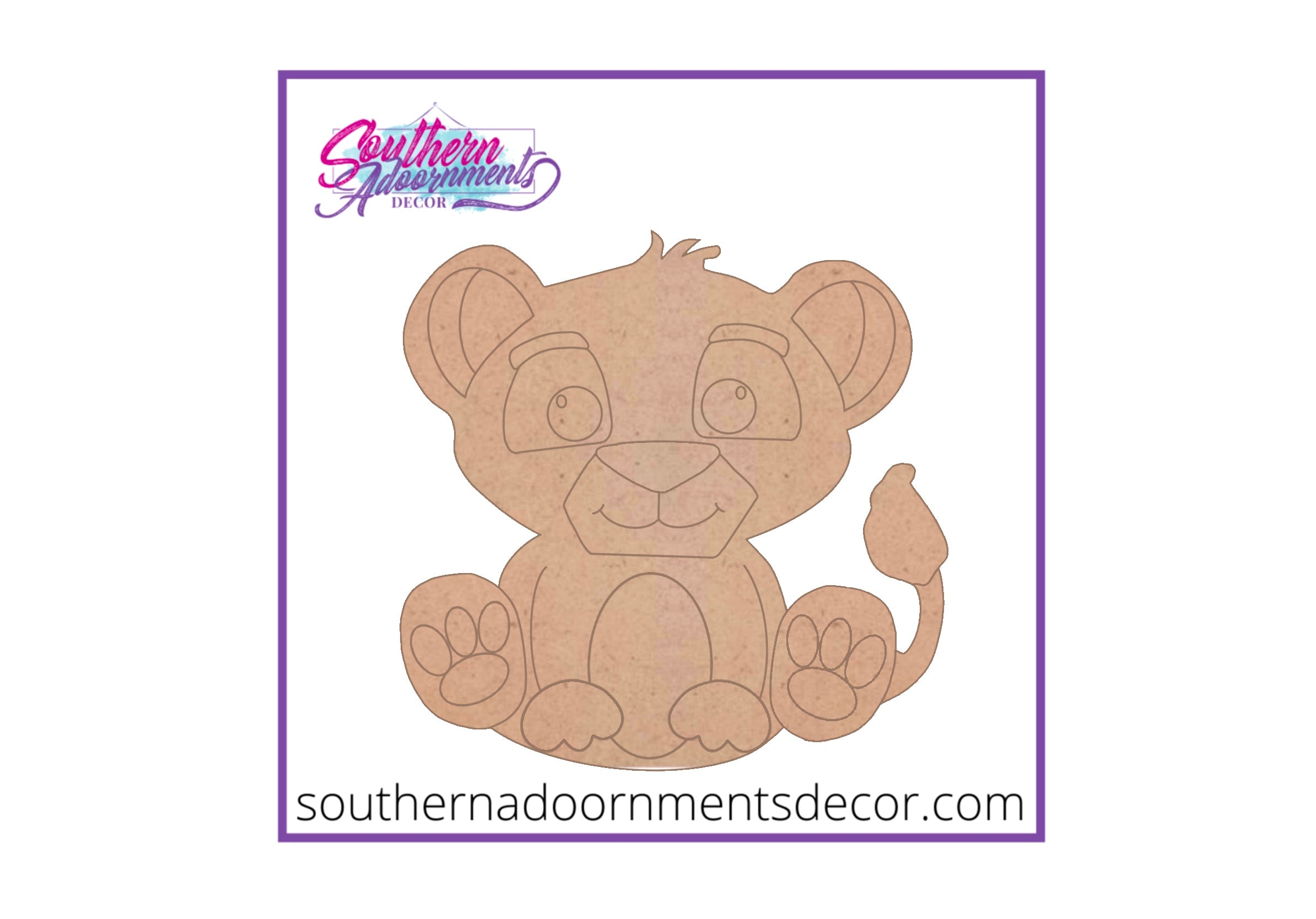 Baby Lion Wooden BLANK