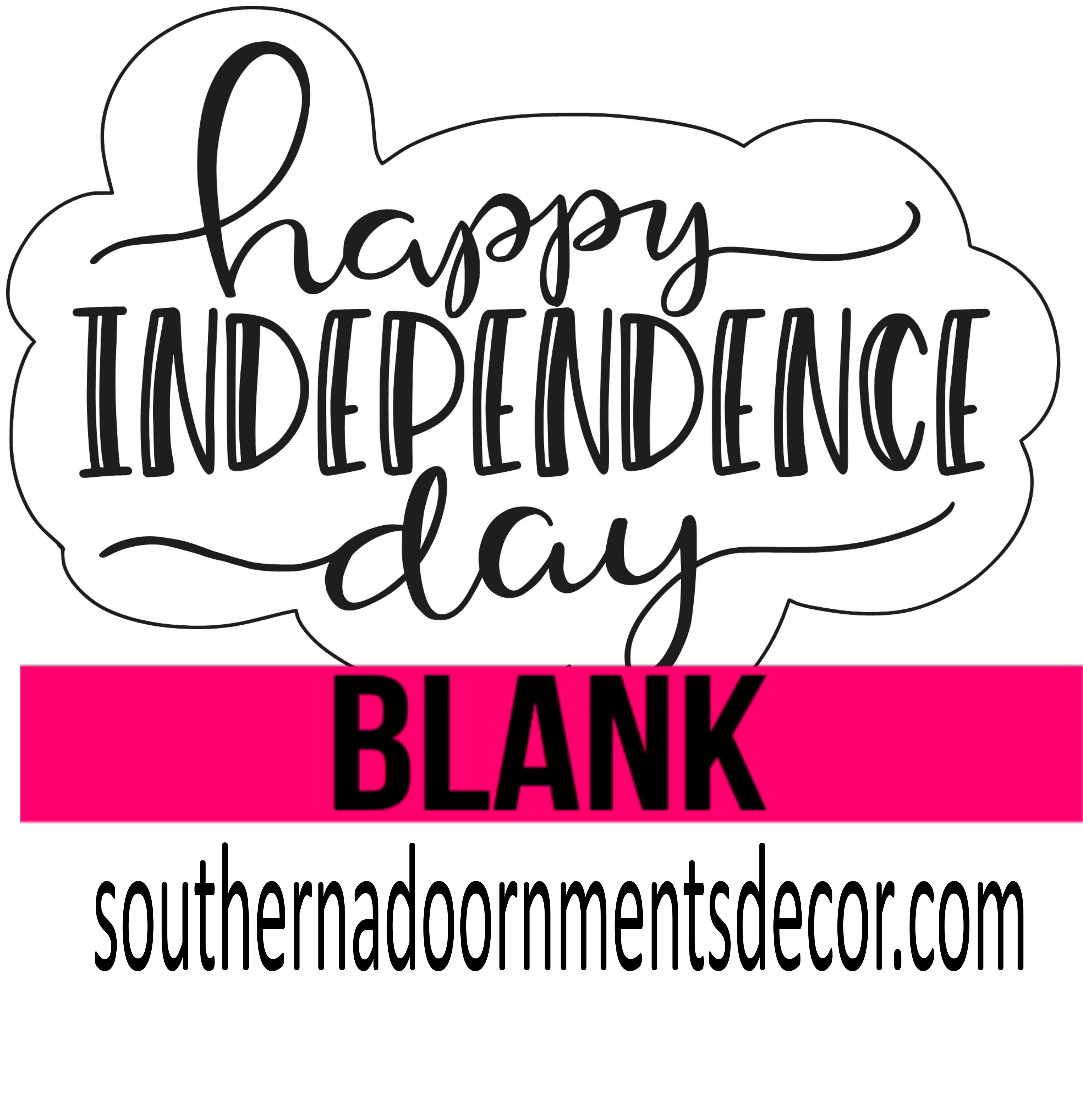 Happy Independence Day Wooden Blank