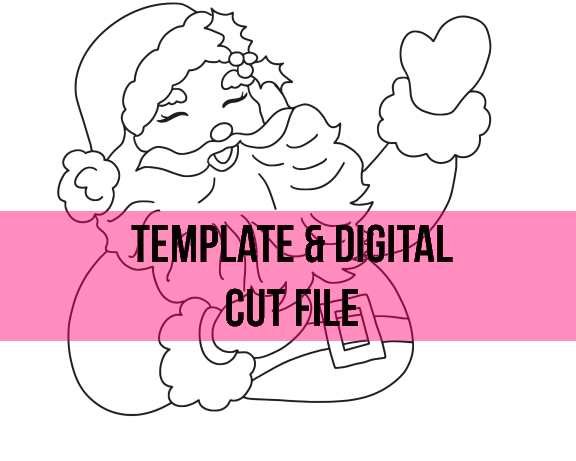 Jolly Santa Template & Digital Cut File