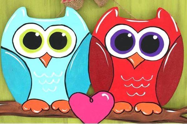 Love Owls Wooden Blank