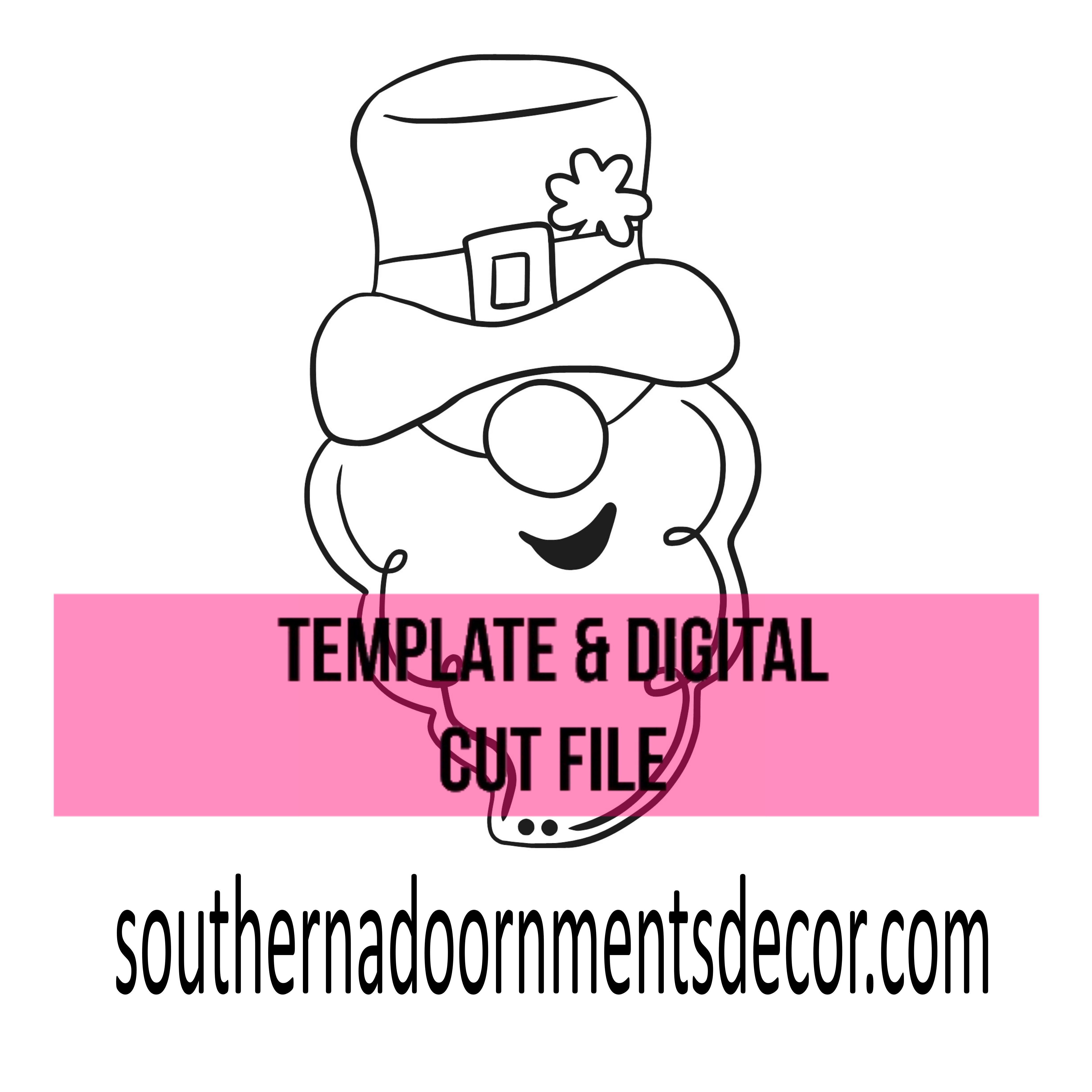 Leprechaun Template & Digital Cut File