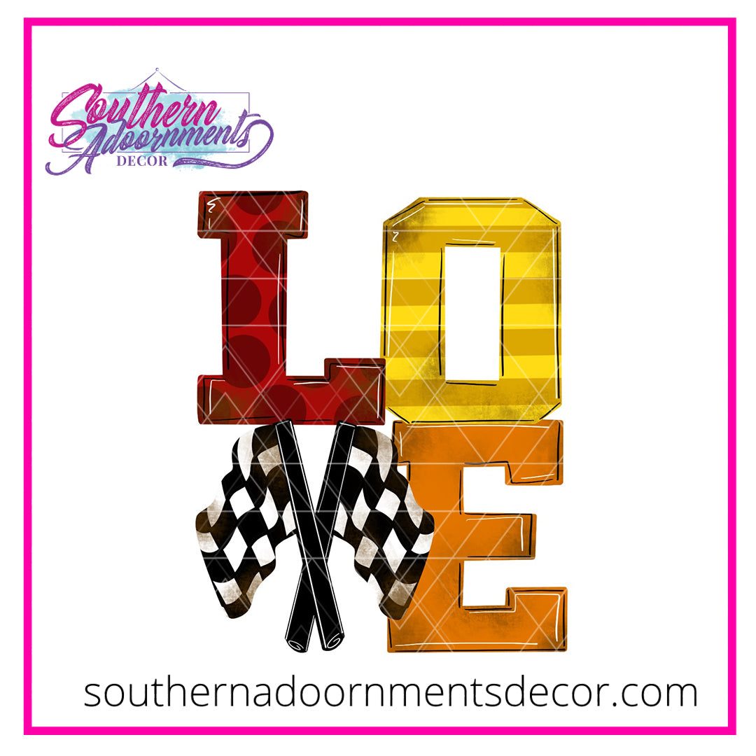 LOVE Racing Template & Digital Cut File – Southern Adoornments Decor