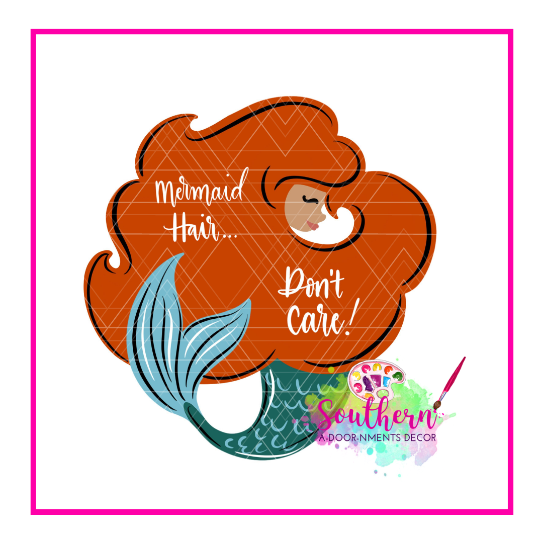 Mermaid Hair Template & Digital Cut File