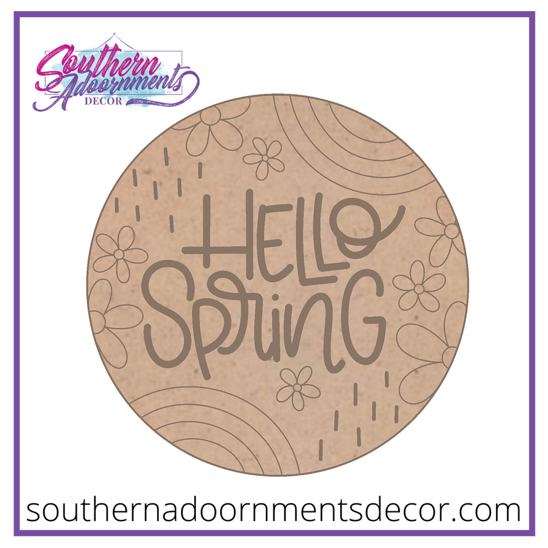 Mod Hello Spring Blank – Southern Adoornments Decor