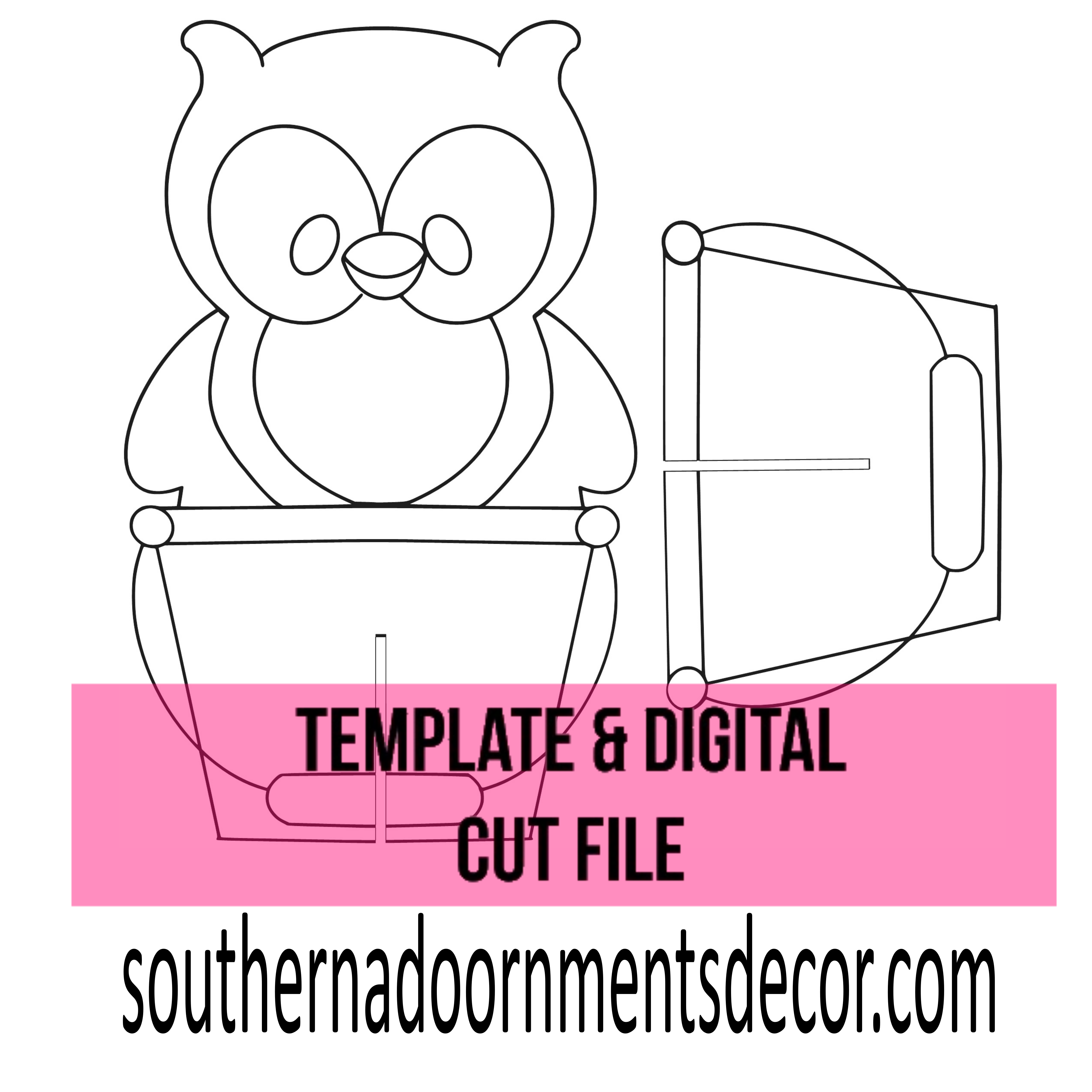 Owl Sitter Template & Digital Cut File