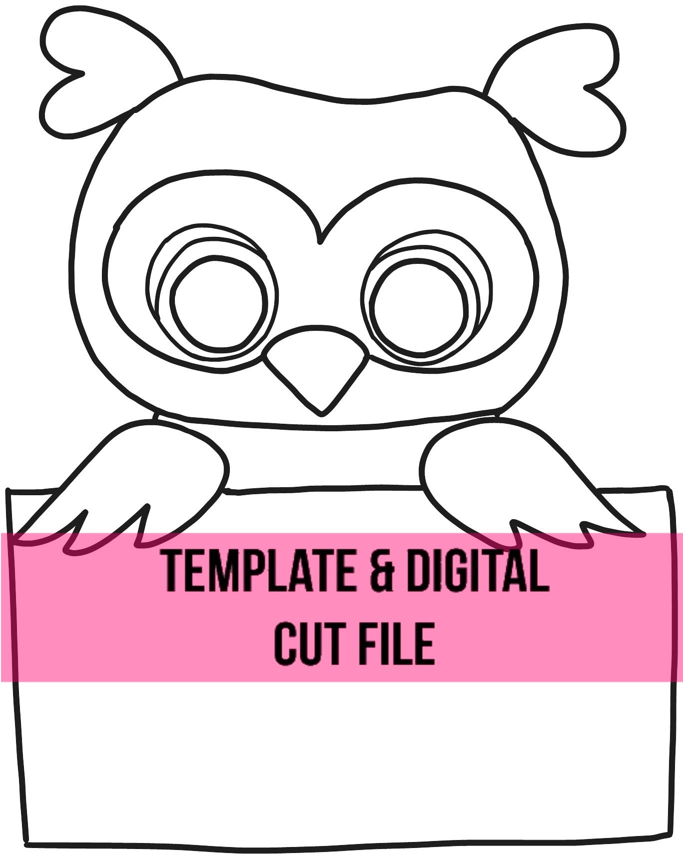 Owl Sign Template & Digital Cut File