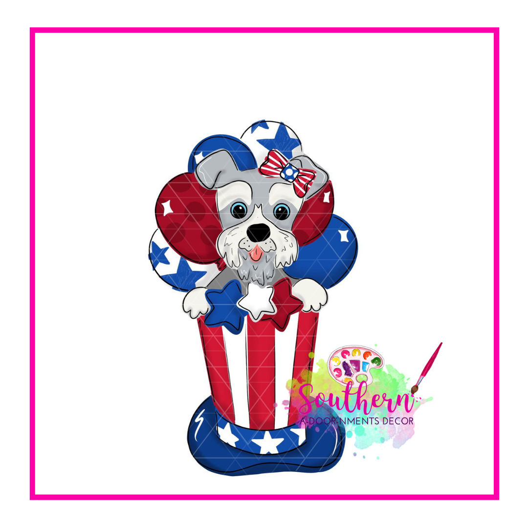Patriotic Pup Template & Digital Cut File