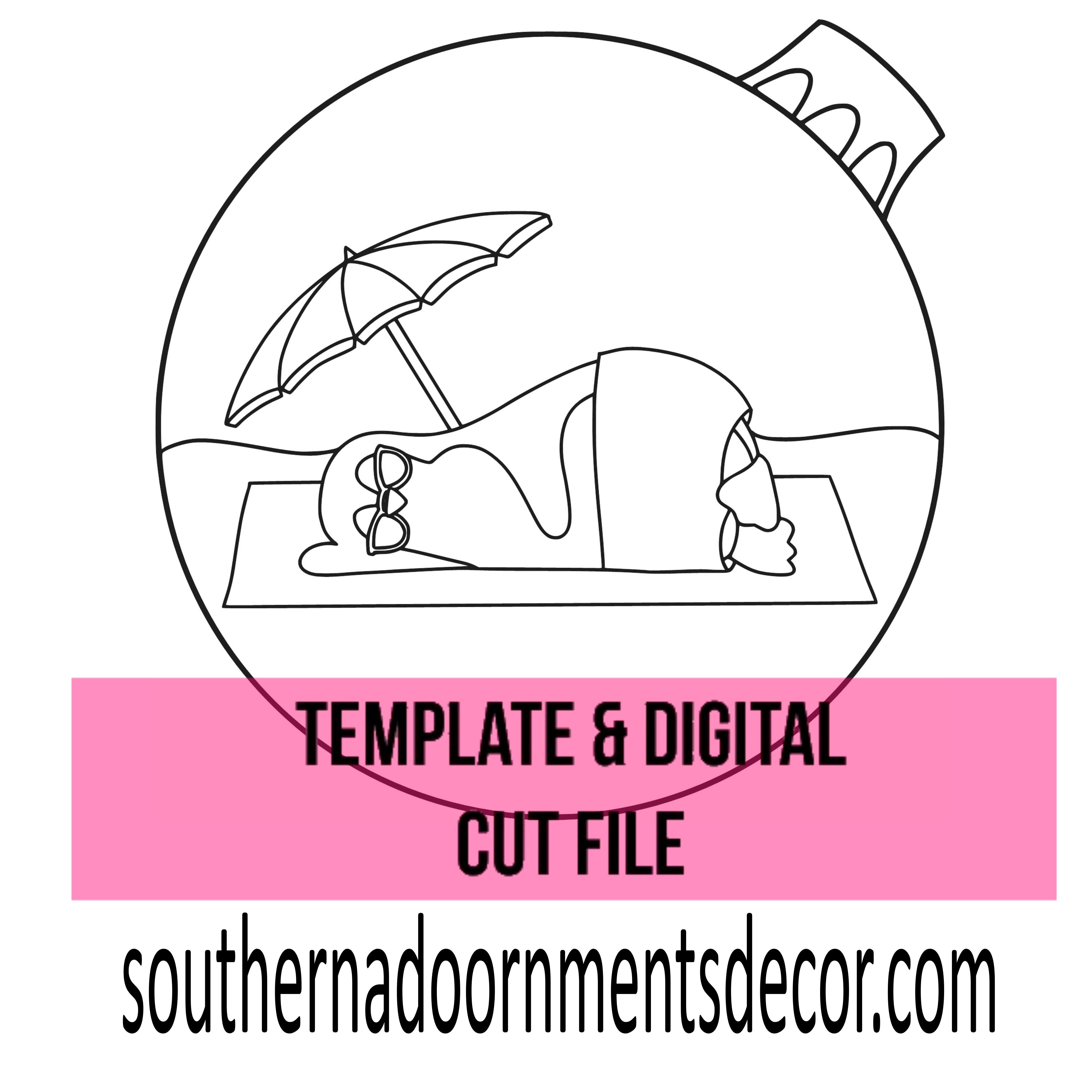 Penguin Ornament Template & Digital Cut File