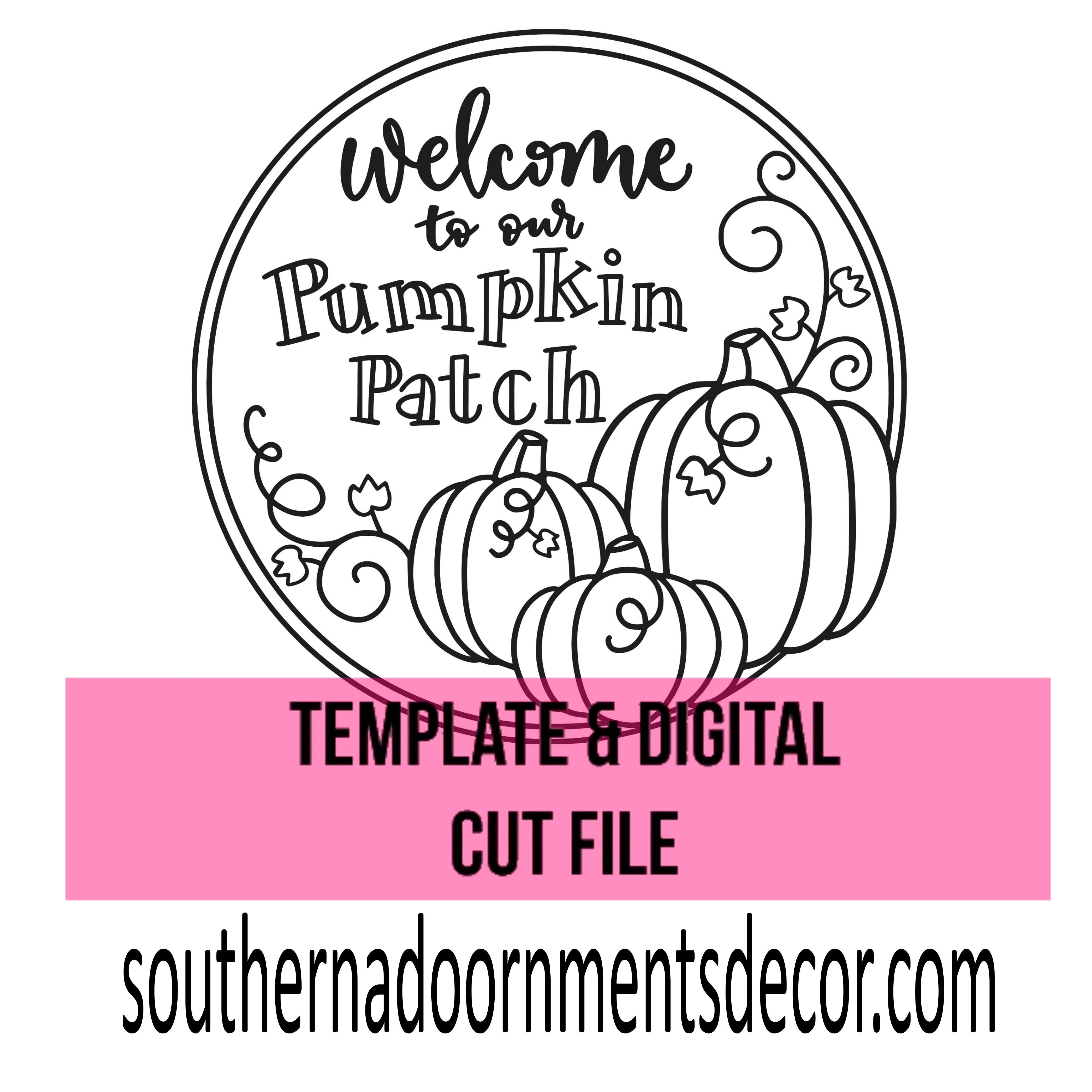 Pumpkin Patch Template & Digital Cut File