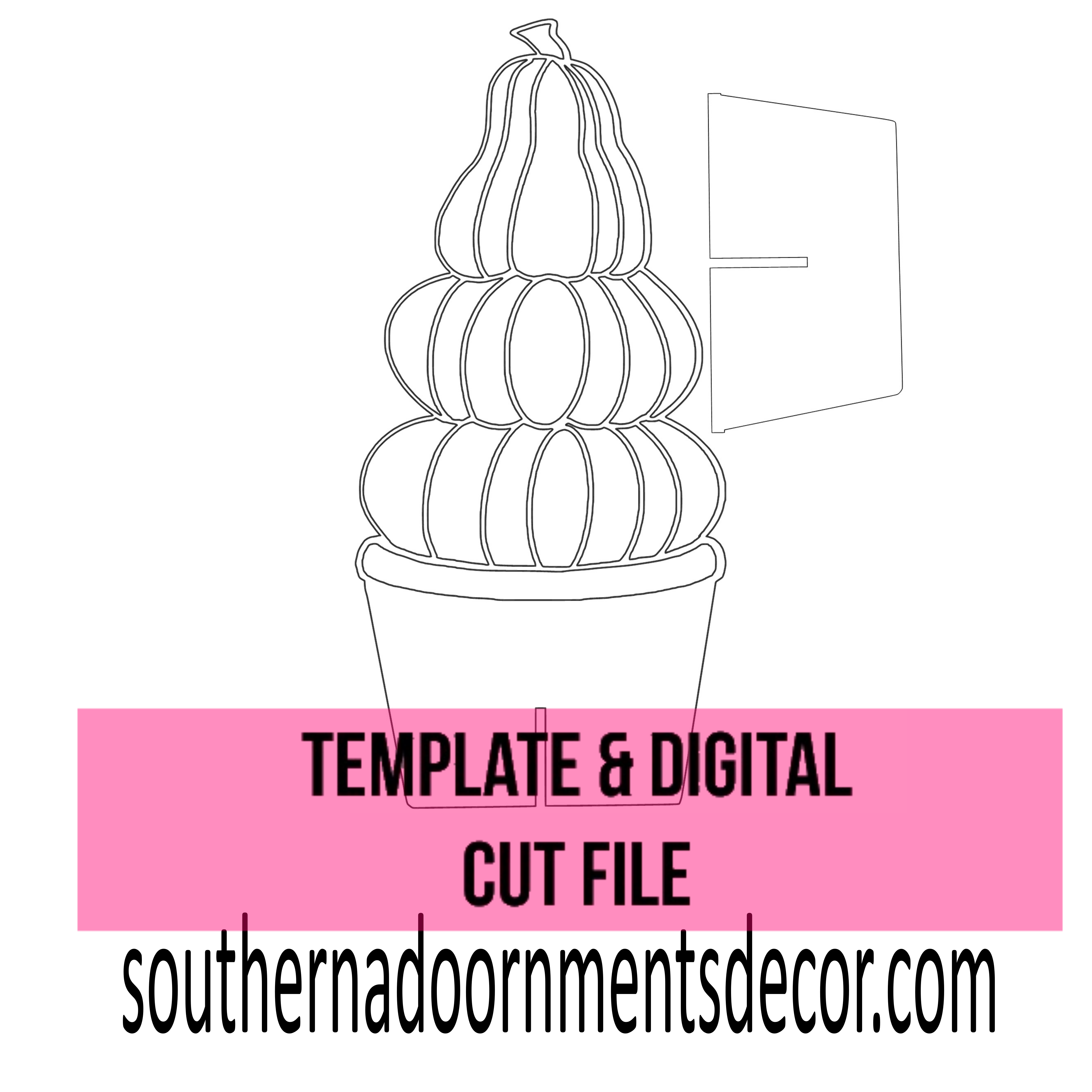 Pumpkin Topiary Sitter Template & Digital Cut File
