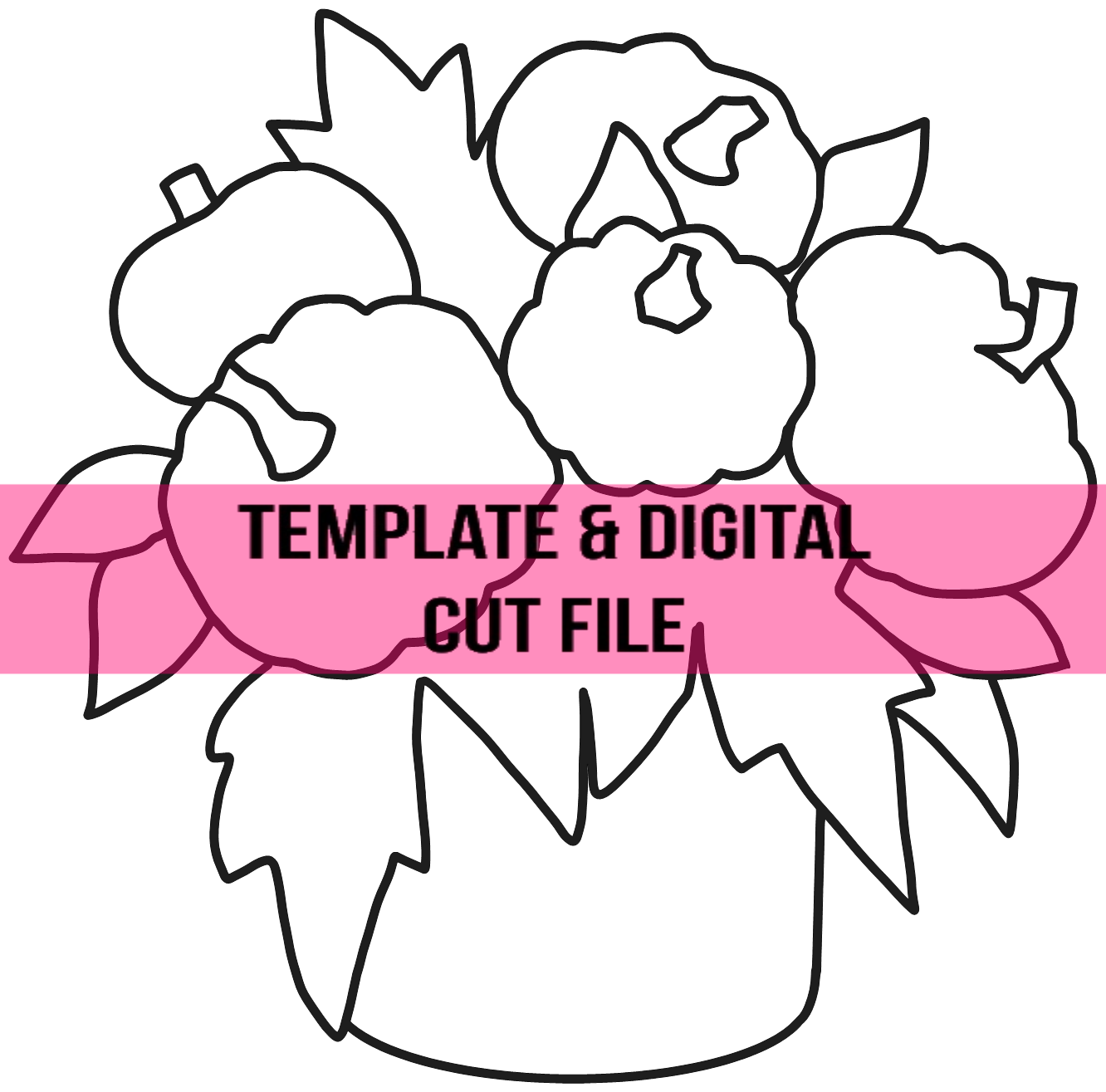 Pumpkin Bouquet Template & Digital Cut File