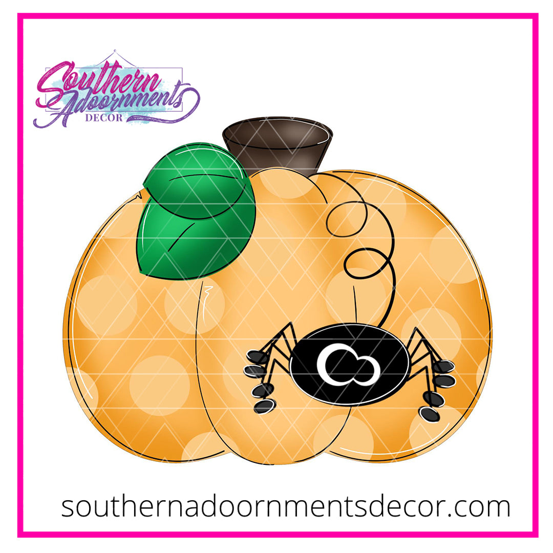Pumpkin with Spider Blank
