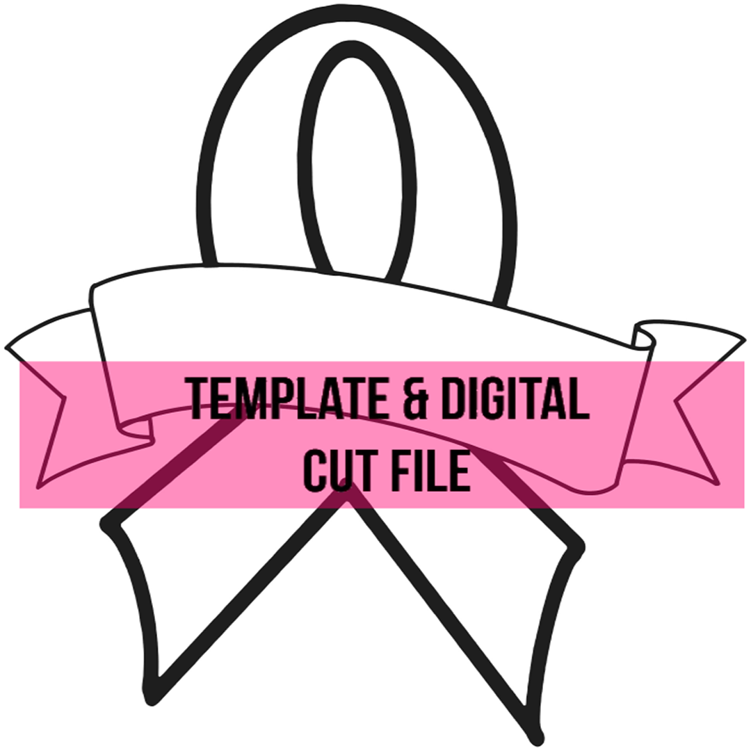 Ribbon Banner Template & Digital Cut File