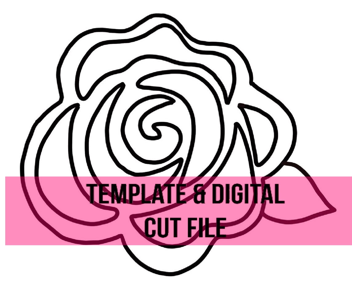 Rose Template & Digital Cut File
