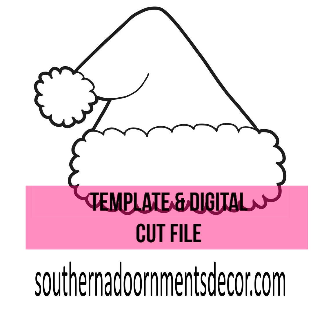 Simple Santa Hat Template &amp; Digital Cut File – Southern Adoornments Decor