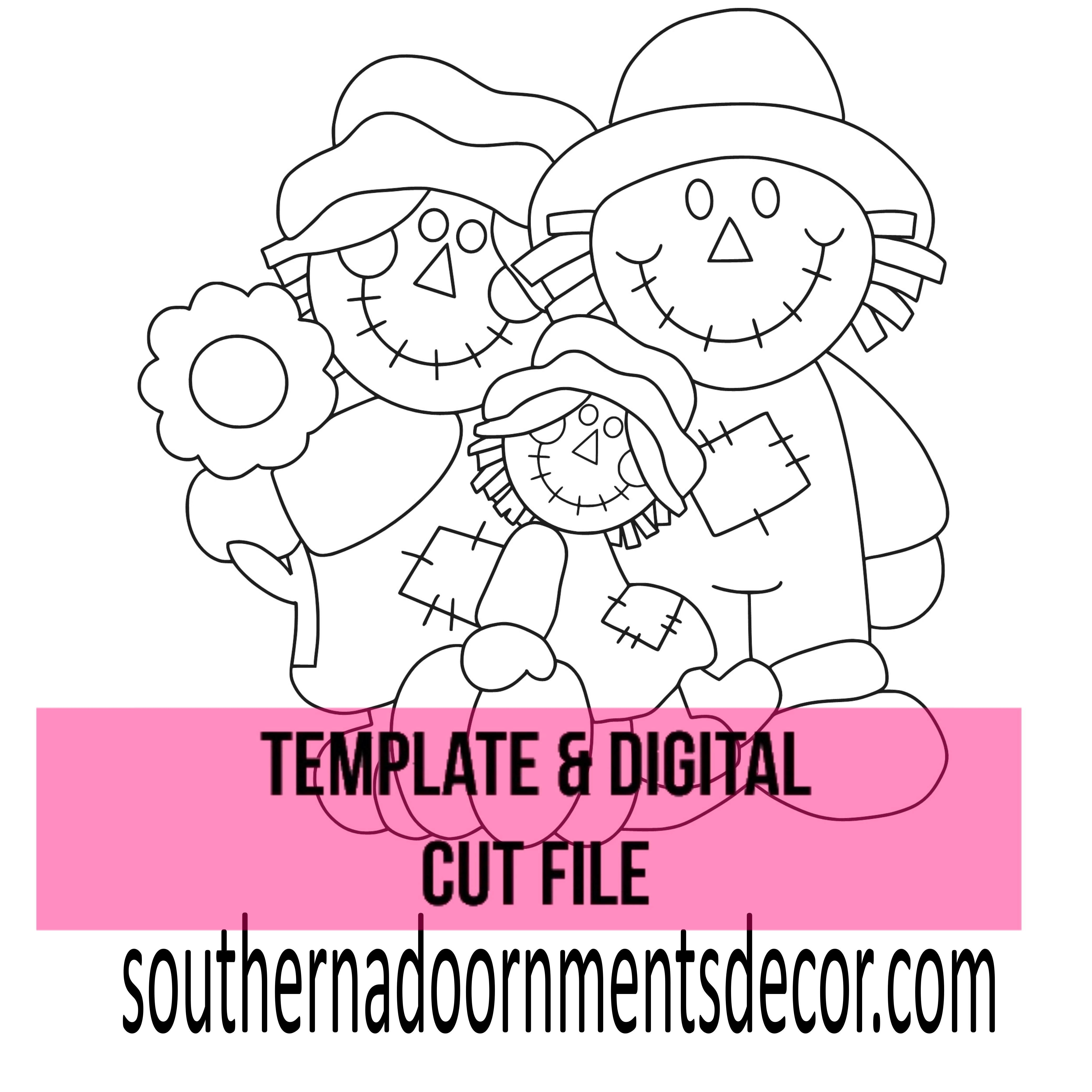 Scarecrow Family Template & Digital Cut File