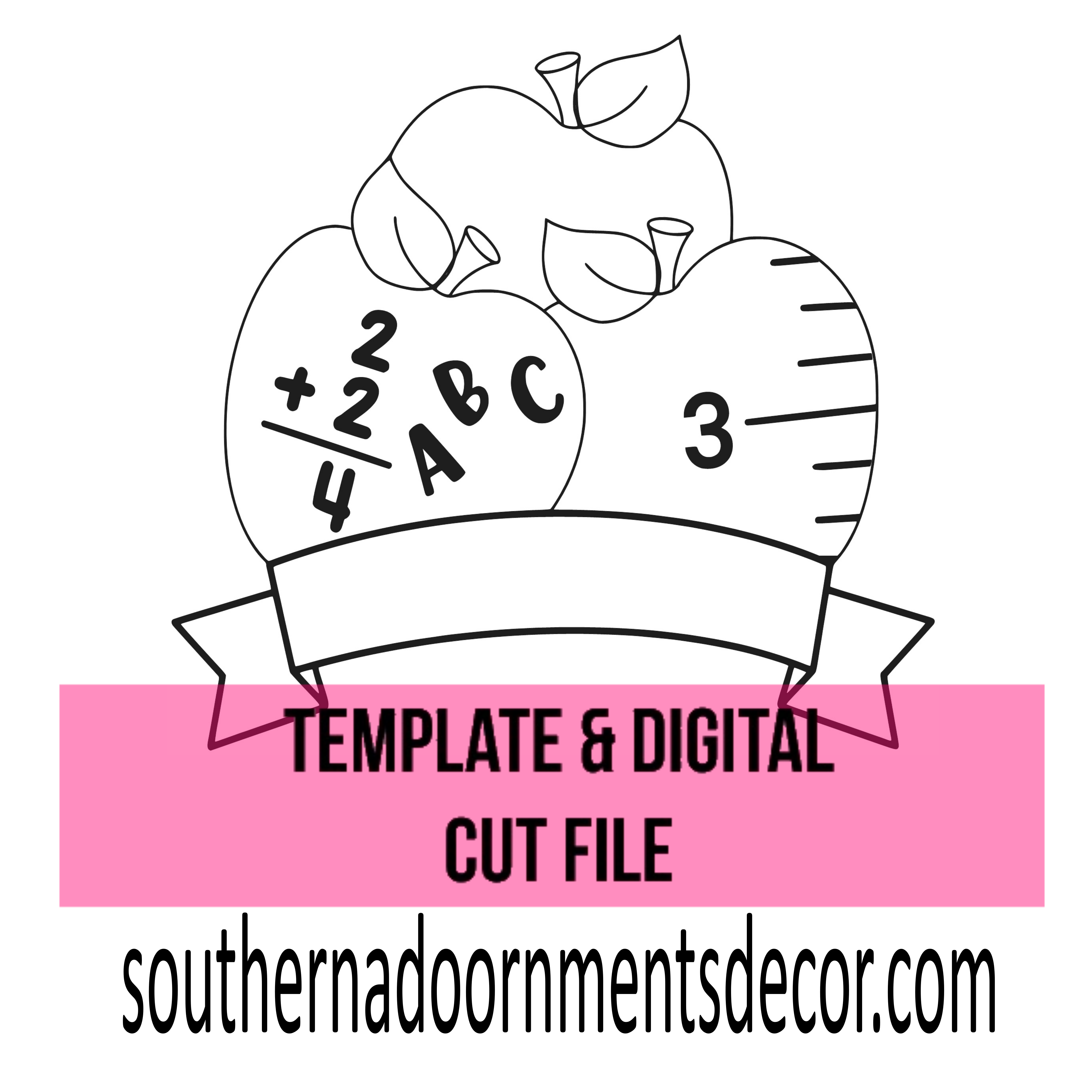 School Apples Template & Digital Cut File