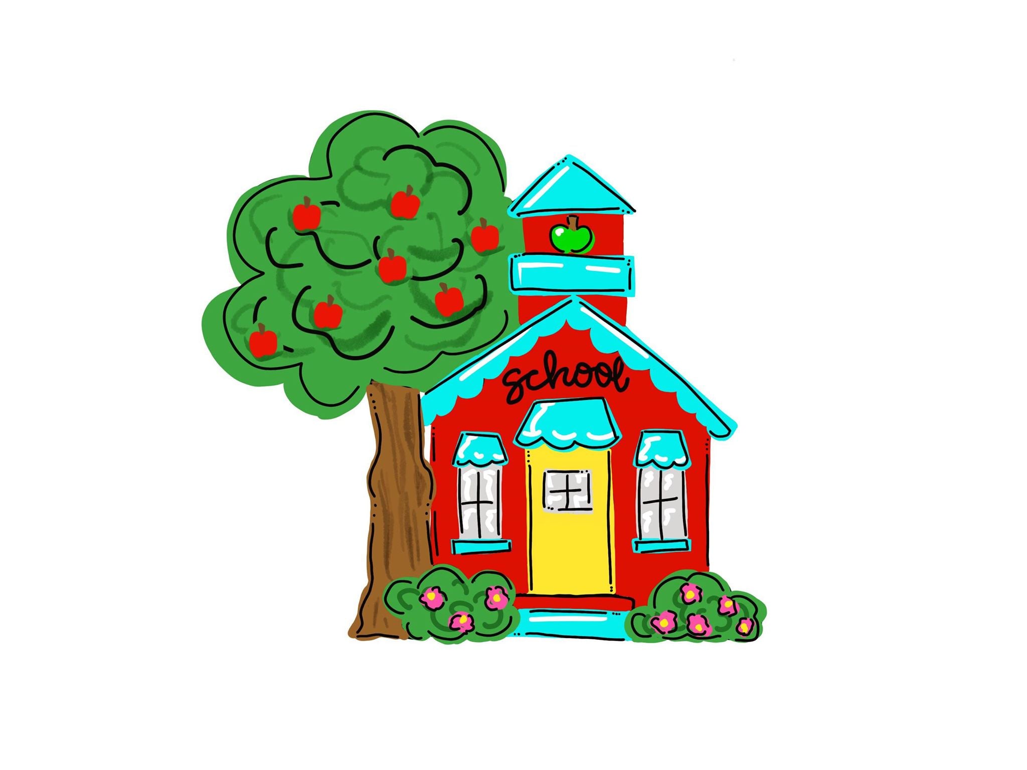 Schoolhouse Template Printable