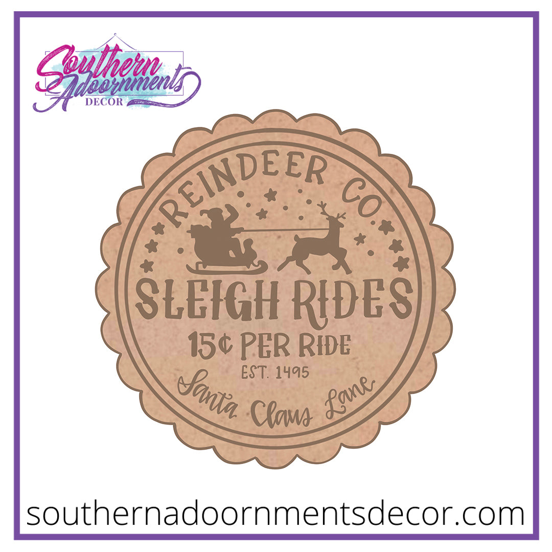Sleigh Rides Sign Blank