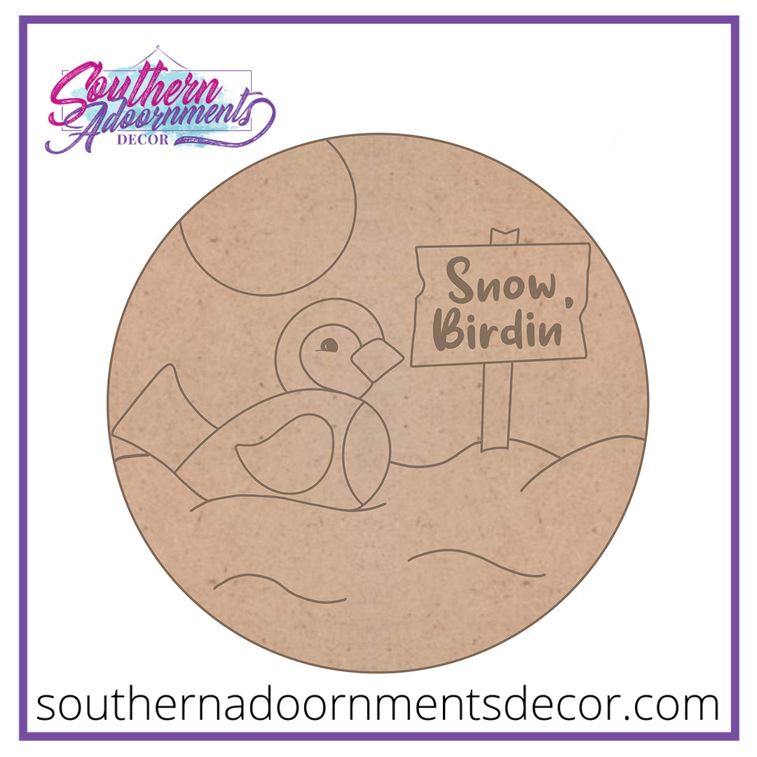 Snow Bird on Beach Blank