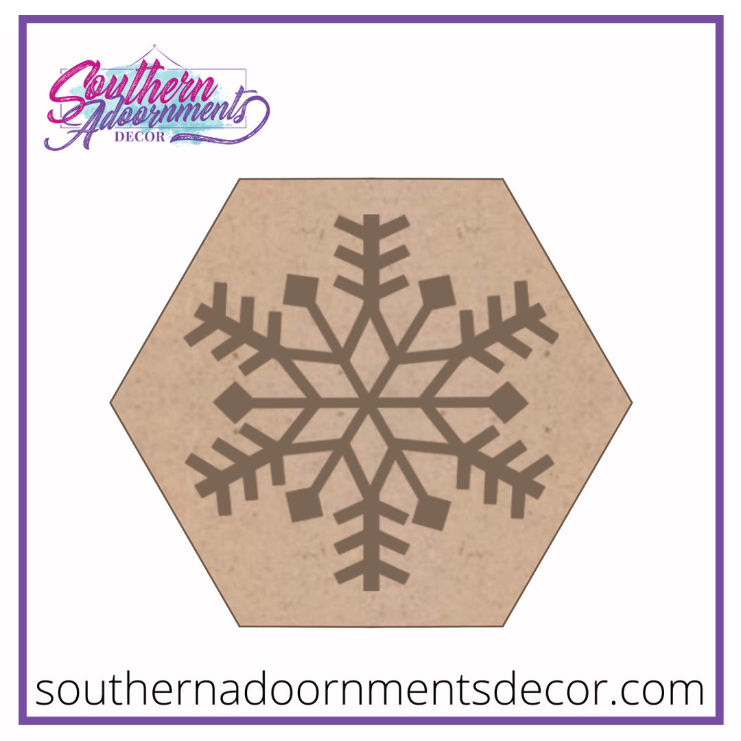 Snowflake Hexagon Blank