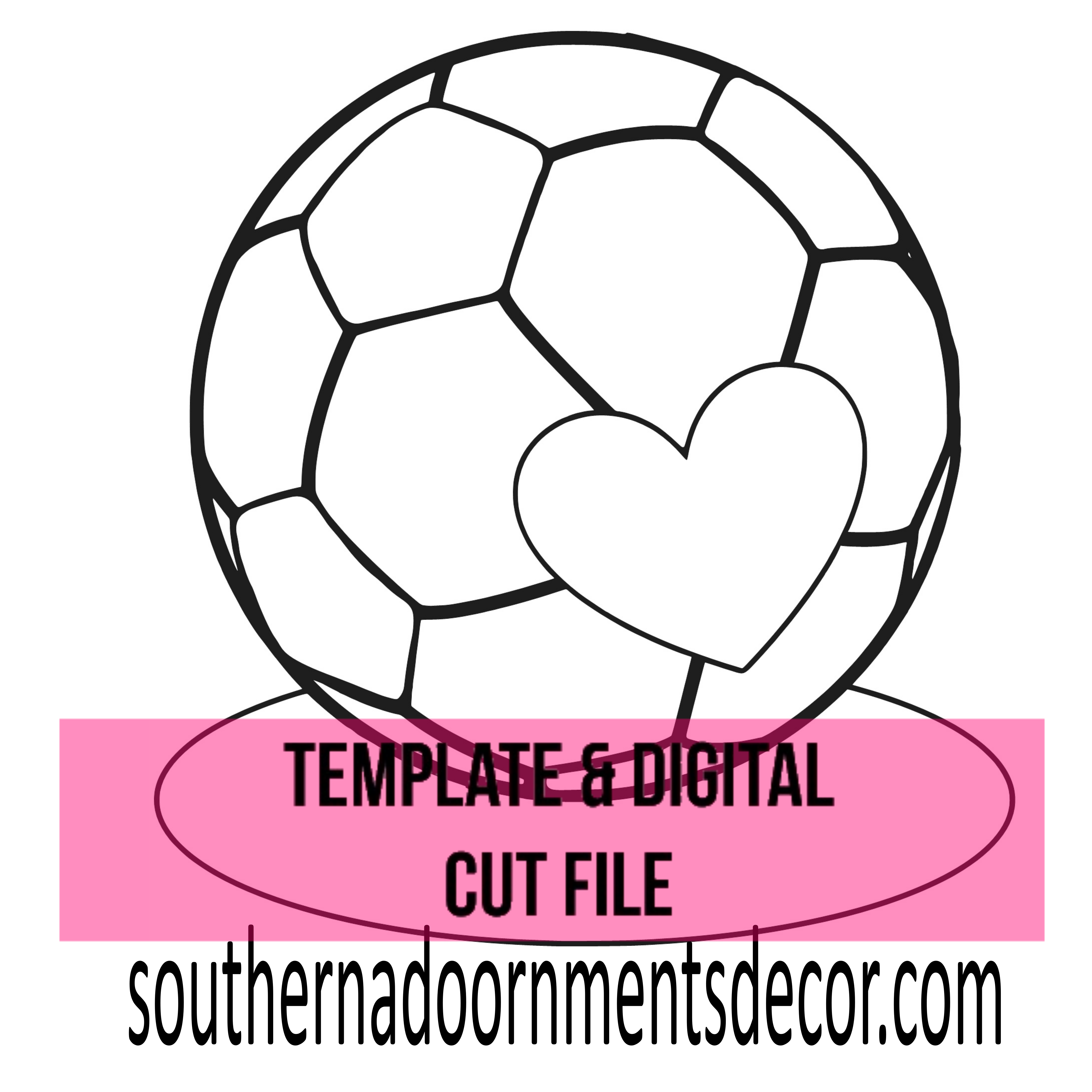 Soccer Ball Template & Digital Cut File