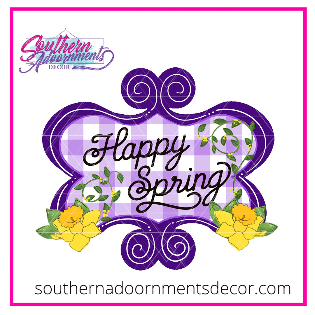 Fancy Frame Spring Spring Funky Frame Template & Digital Cut File – Southern Adoornments Decor