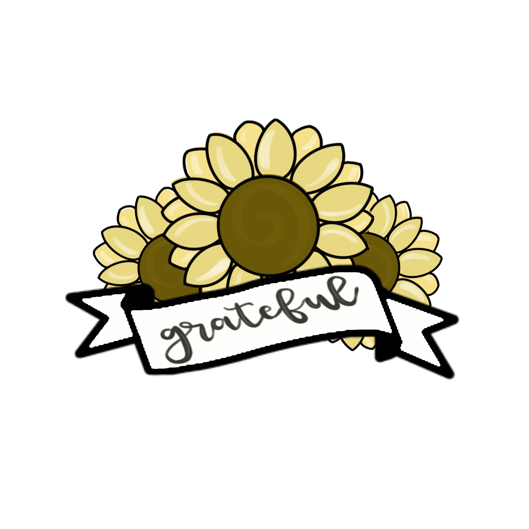 Sunflowers with Banner  BLANK