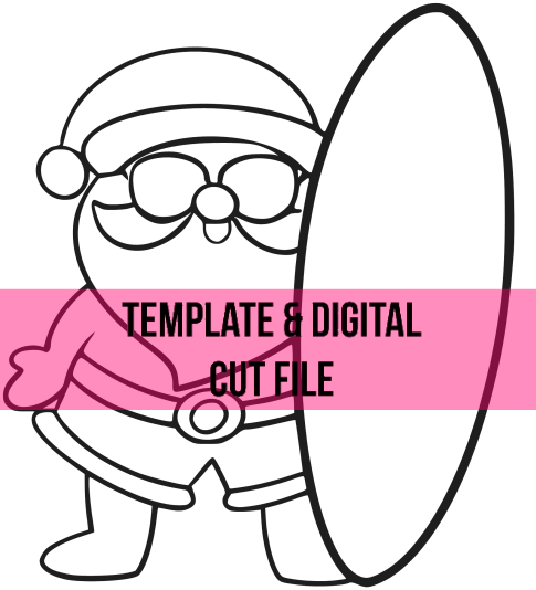 Surfer Santa Template & Digital Cut File