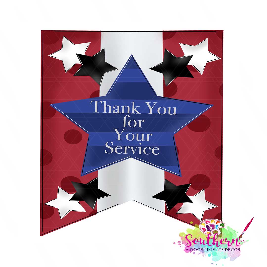 Thank You for Your Service Template & Digital Cut File