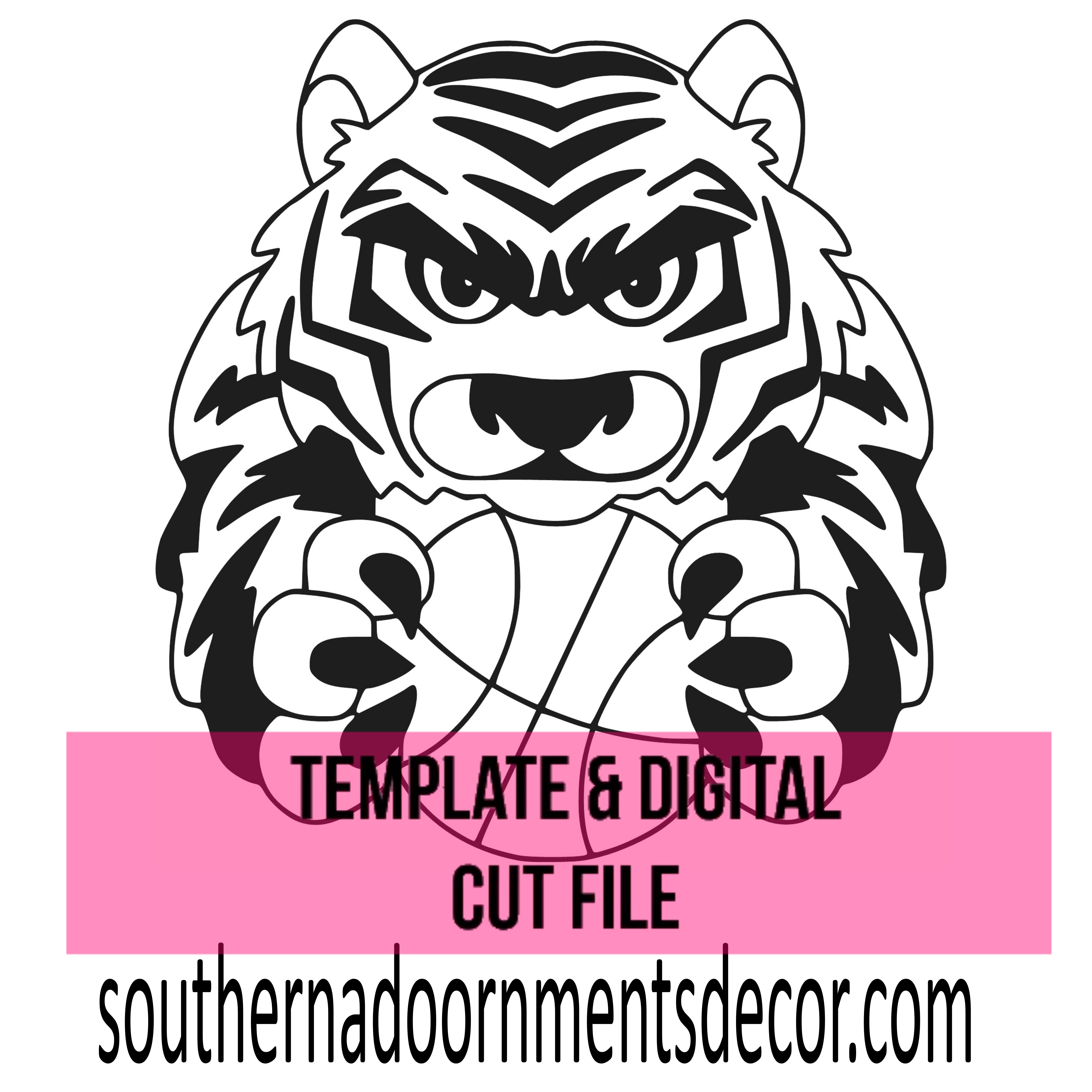 Tigers Basketball Template & Digital Cut File