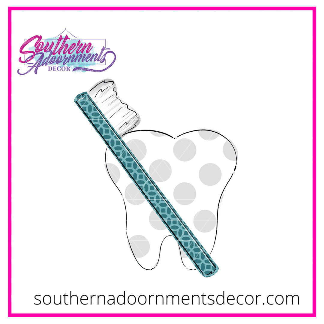 Tooth & Toothbrush Wooden Blank
