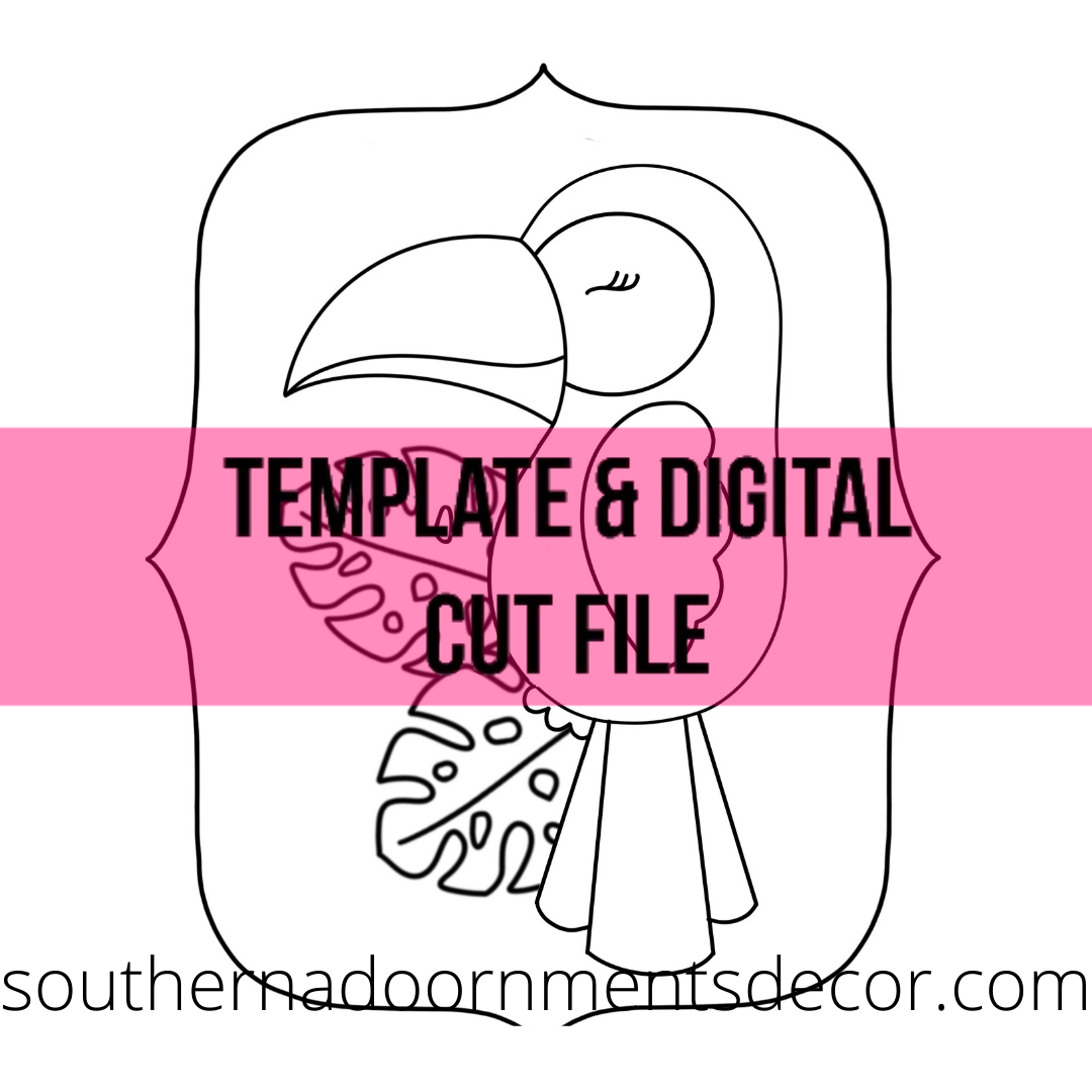 Tropical Bird Template & Digital Cut File