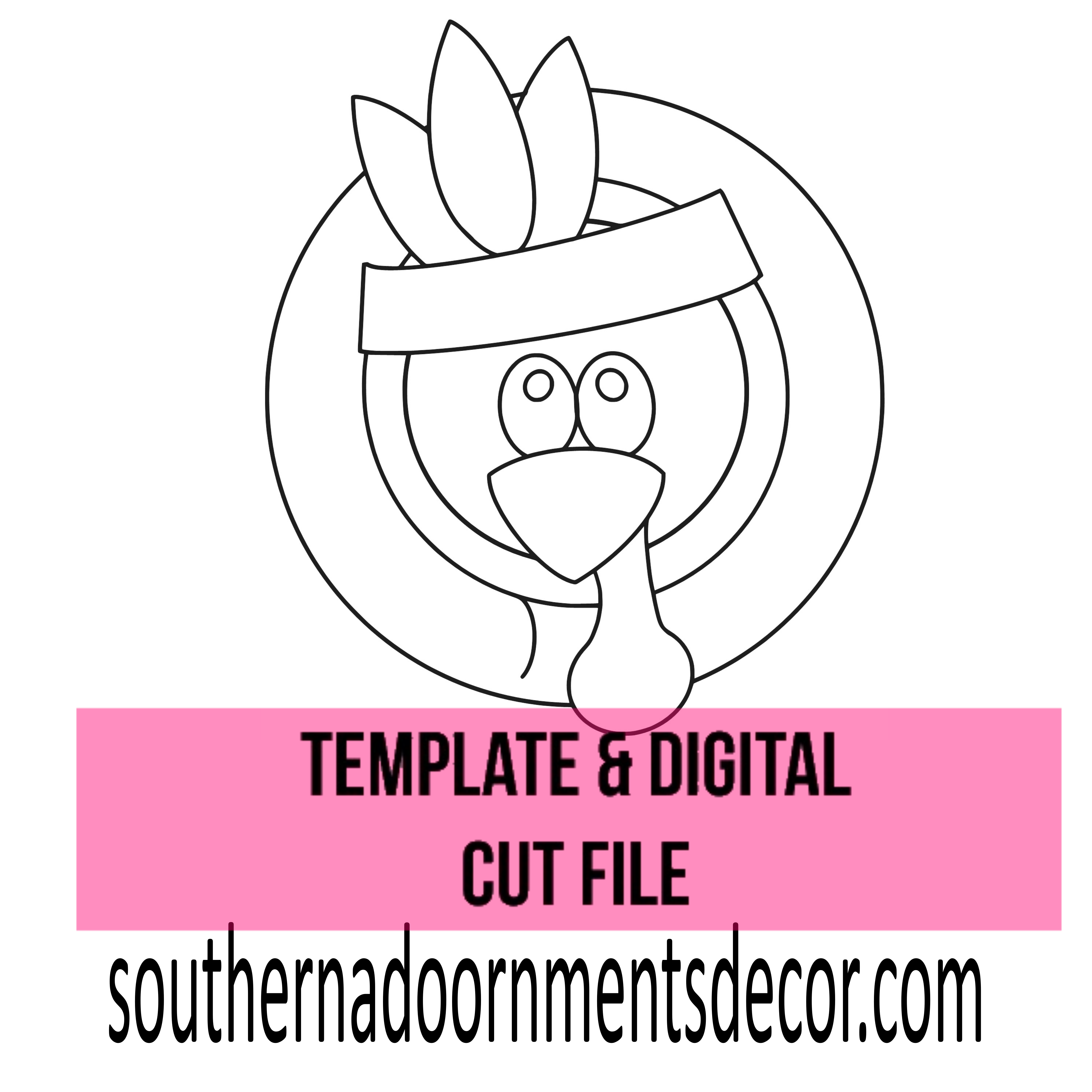 Turkey Face Template & Digital Cut File