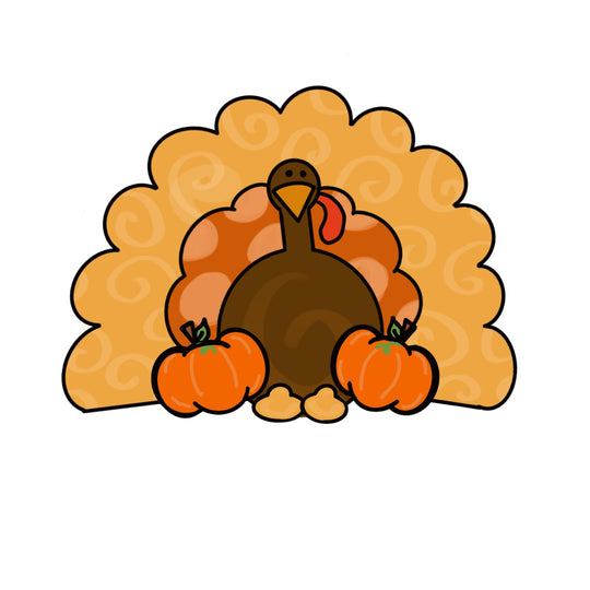 Turkey and Pumpkins Template &amp; Digital Cut File – Southern Adoornments ...