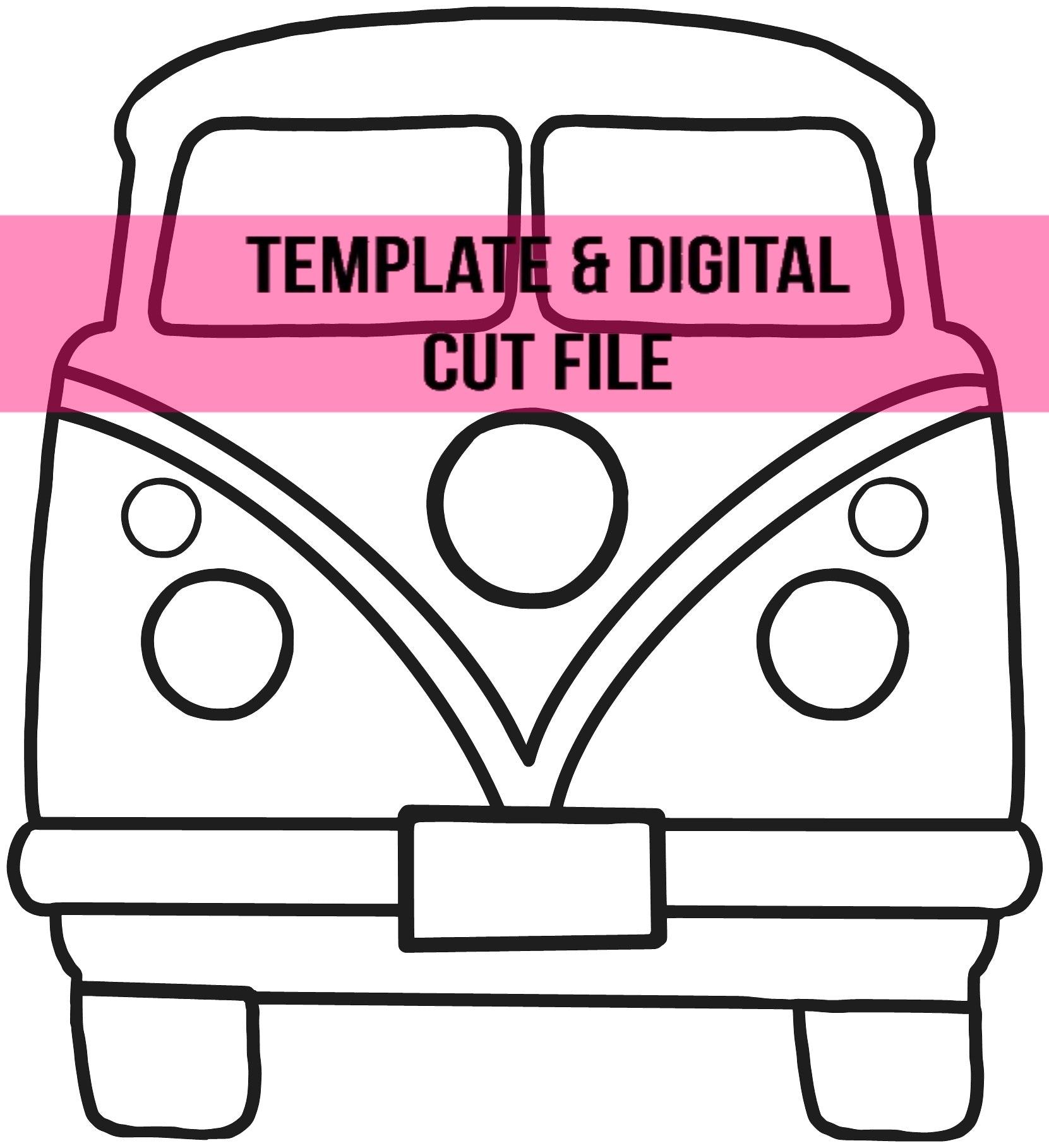 VW Bus Template & Digital Cut File