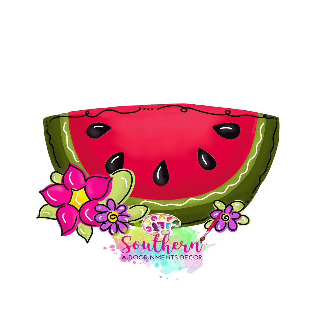 Watermelon Flowers Template & Digital Cut File