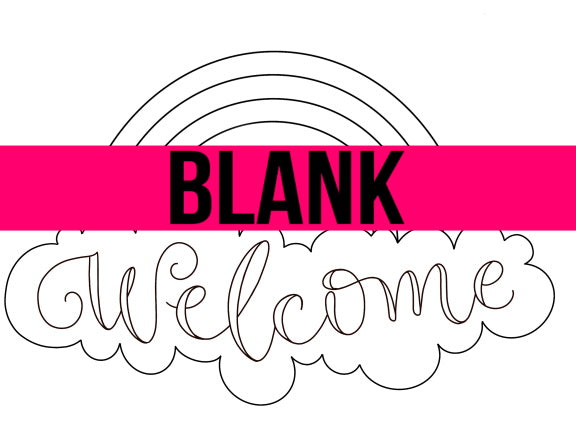 Welcome Rainbow Wooden Blank