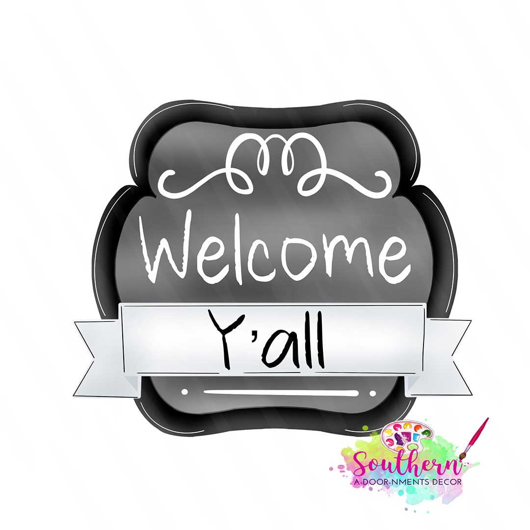 Welcome Banner Sign Template & Digital Cut File