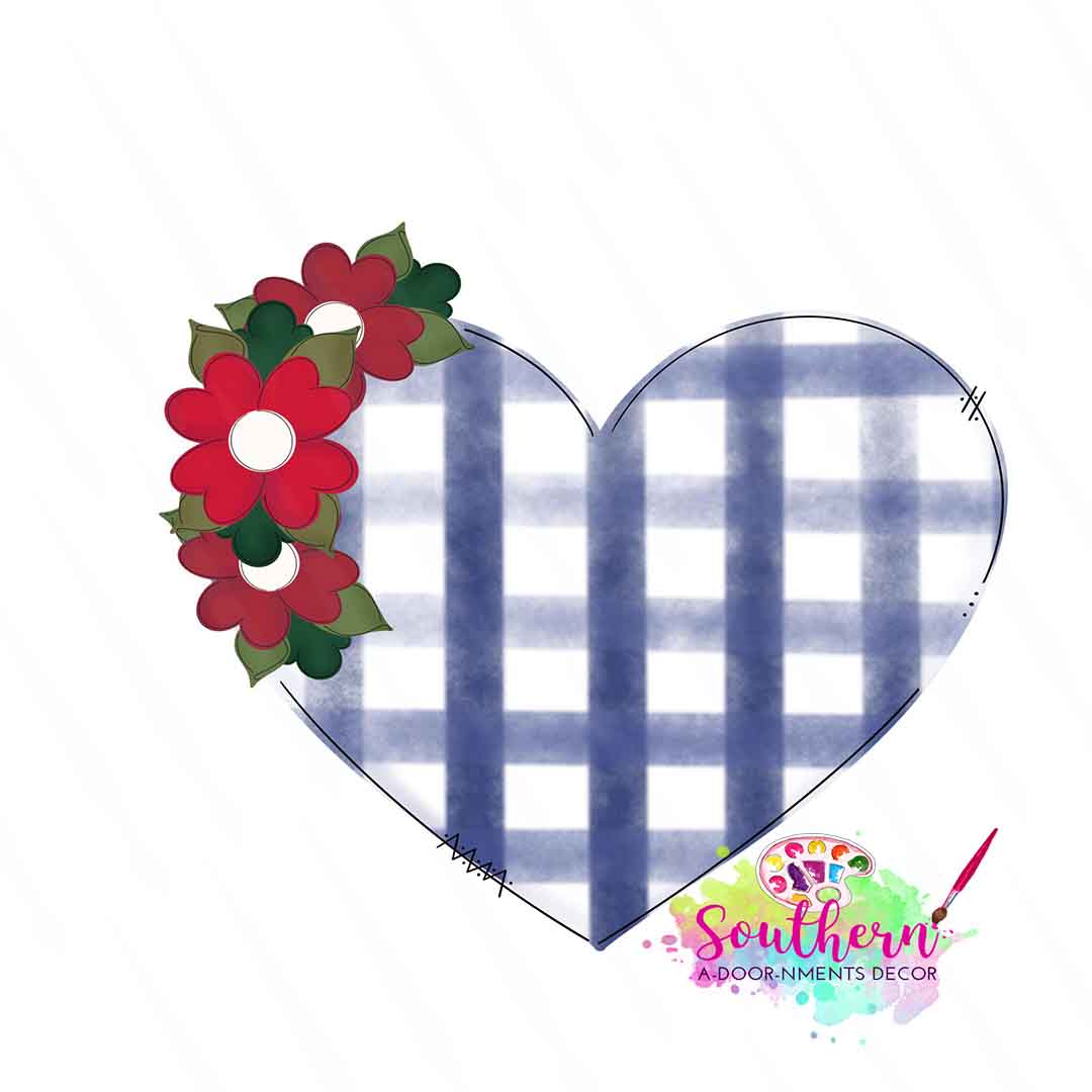 Floral Heart Wooden Blank
