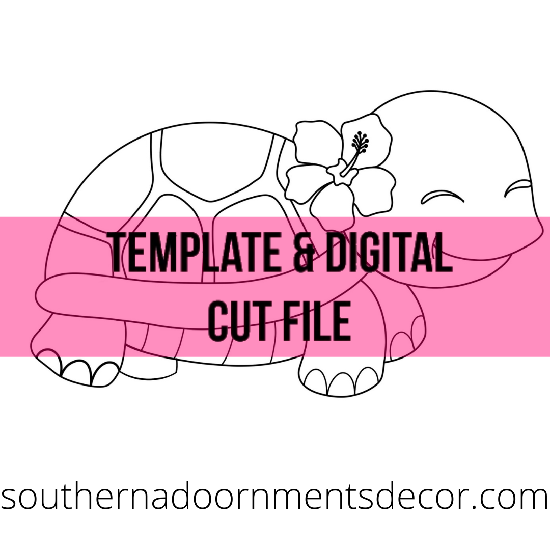 Happy Turtle Template & Digital Cut File