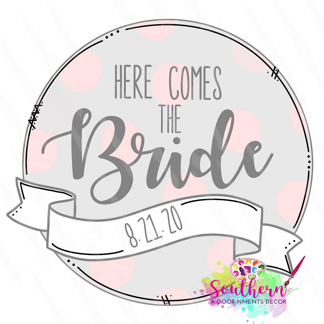 Here Comes the Bride Template & Digital Cut File