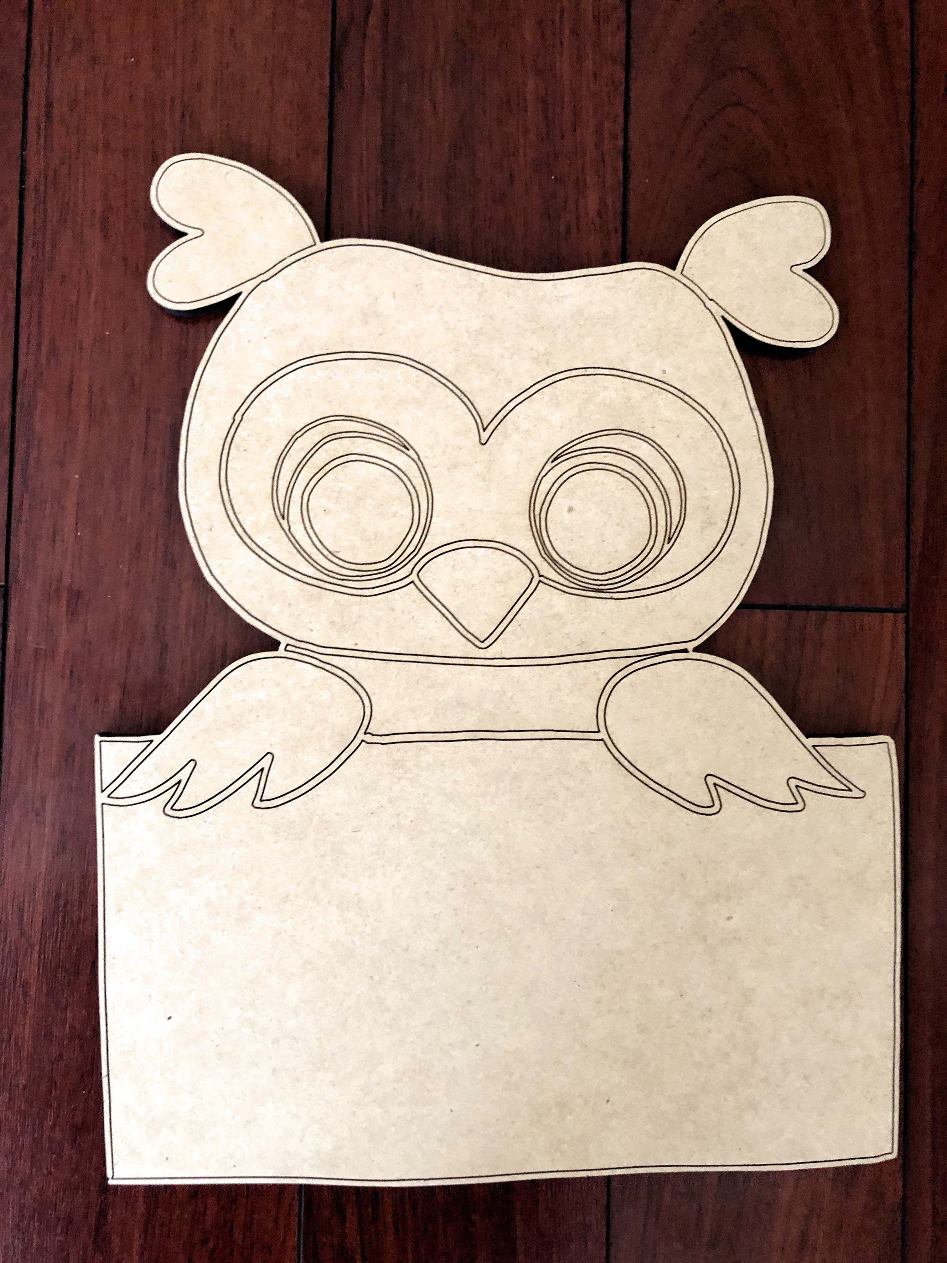 Owl Sign Wood Blank