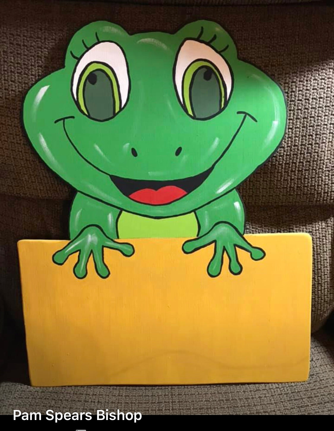 Frog Sign Wood Cut Out Blank